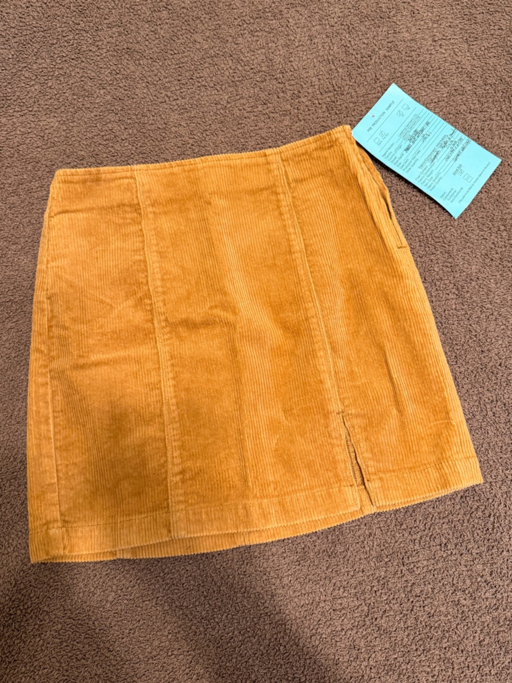 PacSun Corduroy Mini Skirt in Mustard
